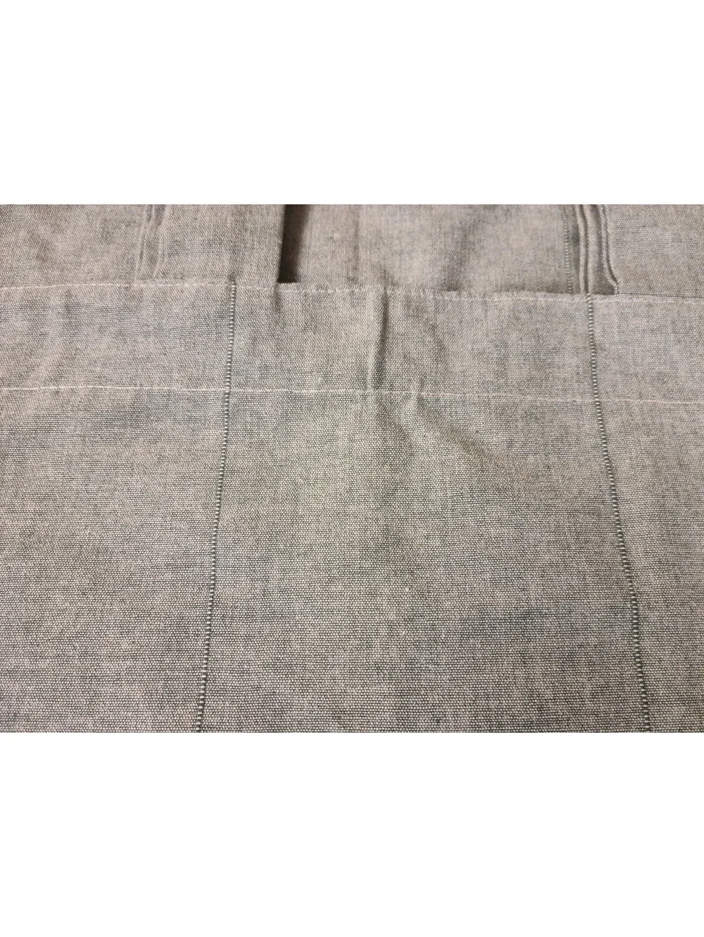Ikea LENDA Curtain Panels Turquoise Grey Chambray Tab Top 55 x 98”